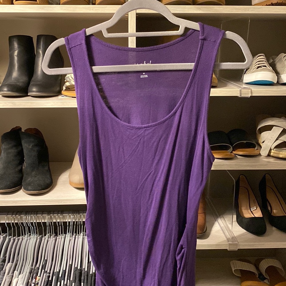 NWOT Isabel Maternity by Ingrid & Isabel M Purple Tank Top Maxi Dress